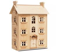 Grande maison de poupées en bois nature