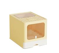 Grande Maison de Toilette Chat Pliable avec Couvercle,Bac de Tiroir et Pelle à Litière,Portable, Bac à Litière Fermé Compartiment Inférieur Amovible pour Un Nettoyage Facile