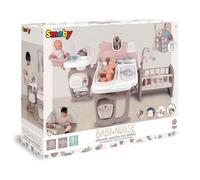 Smoby – Grande Maison des Bébés Baby Nurse – Poupons jusqu'à 42 cm, 3 espaces, 19 accessoires