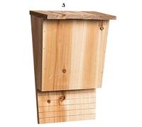 Grande maison d'extérieur pour chauve-souris en bois pour l'extérieur | Nichoir à chauve-souris en bois massif, nichoir résistant aux intempéries avec toit, boîte à chauve-souris à double chambre