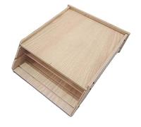 Grande maison d'extérieur pour chauve-souris - Maisons à chauve-souris résistantes aux intempéries, abri en bois naturel avec toit | Chambres d'été et d'hiver à visser