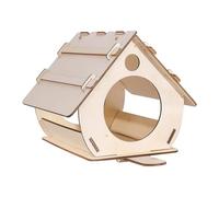 Grande mangeoire à oiseaux de style nichoir, équipée d'un jardin et d'une décoration en bois | Vaisselle robuste et imperméable, design facile à remplir et à nettoyer, absorbe plus