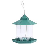Grande mangeoire à oiseaux sauvages à suspendre avec corde pour extérieur étanche à la pluie Forme hexagonale Jardin sauvage