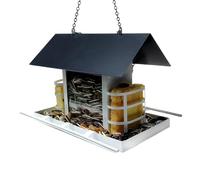 Grande mangeoire pour oiseaux - mangeoire de moineaux pendants à l'épreuve - Récipient d'alimentation à 360 degrés, Équipement d'alimentation des animaux volants pour Chickades Finchi e