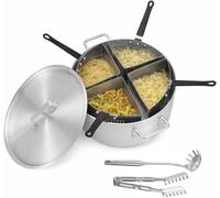 Grande Marmite À Pâtes De 20 Qt Avec Passoire, Ensemble De 4 Pièces Comprenant Une Pince À Nourriture Et Une Cuillère À Spaghetti, Un Cuiseur À Pâtes For Une Cuisson Et Un Égouttage Sans Effort
