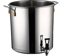Grande marmite en Acier Inoxydable avec Robinet - Marmite Polyvalente 25x30 avec Couvercle, idéale pour l'eau Chaude et Le thé, Parfaite pour la Maison et Les Restaurants, Compatible avec to