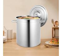 Grande marmite gastronomique 35 l en acier inoxydable 201 avec couvercle, 35 cm x 36 cm