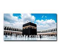 Grande MosquéE De La Mecque Toile tableau Art Peintures Pour La Decoration IntéRieure Islamique Terre Sainte Paysage Affiches Murales Musulman DéCoratif Tableaux Sans Cadre 40×80cm