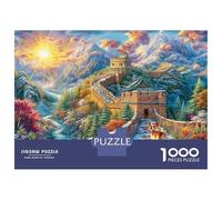 Grande Muraille de Chine Puzzle 1000 Piece pour Adultes, Puzzle Difficile Jeu D'adresse pour Toute La Famille 70x50cm/1000pcs