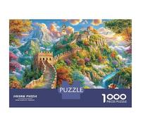 Grande Muraille de Chine Puzzle 1000 Pièces, Difficile Puzzles pour Adults Enfant, Jeu De Défi Intellectuel 38x26cm/1000pcs