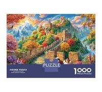 Grande Muraille de Chine Puzzle 1000 Pièces, Difficile Puzzles pour Adults Enfant, Jeu De Défi Intellectuel 70x50cm/1000pcs