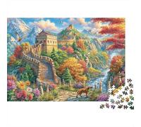 Grande Muraille de Chine Puzzle 1000 Pièces pour Adults Et Enfants, Jeu De Défi Intellectuel Puzzles38x26cm/1000pcs
