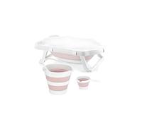 Grande nacelle pliable, 33 l, avec insert de baignoire, gobelet de lavage des cheveux pour bébé et seau, pliable, pour bébé de 0 à 6 ans, 82 x 48 x 23 cm