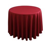 Grande nappe ronde en polyester lavable pour mariage, buffets, restaurants et banquets - Bordeaux - 240 cm