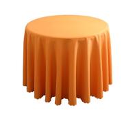 Grande nappe ronde noire en polyester lavable de 260 cm pour mariage, buffet, restaurant, banquet - Disponible en orange, idéale pour décoration d'événement
