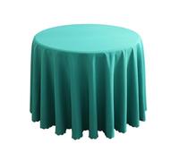 Grande nappe ronde noire - Tissu polyester lavable de 260 cm pour mariages, buffets, restaurants et banquets - Décoration de salle à manger élégante (couleur : D)