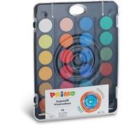 Grande palette d'aquarelle 24 couleurs Ø 30 mm - Primo Multicolore G