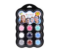 GRIM'TOUT Palette de Maquillage à l’Eau - Cadeau Enfant - Kit Thème Reine des Neiges - Taille S - Formule Douce pour la Peau Sans Parabène - Makeup Application Facile et Démaquillage à l’Eau