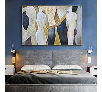 Grande peinture à l'huile sur toile pour salon ou chambre à coucher, décoration d'intérieur, 80 x 110 cm, avec cadre