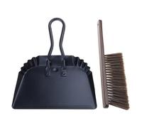 Grande pelle à poussière et balai en métal robuste pour une prise en main facile et un nettoyage efficace