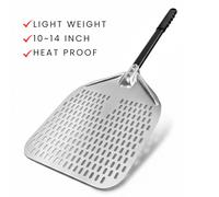 Grande pelle perforée à Pizza de 10 12 13 14 pouces, poignée courte/longue pour four tournant, ustensiles de cuisine, outils de cuisson de Pizza 10 inch 66cm