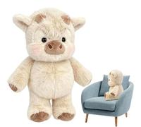 Grande peluche animale, compagnon de coucher confortable, intérieur avec texture velours, rembourrage en fibre de polyester, décoration de canapé de pendaison de crémaillère avec un design mignon,
