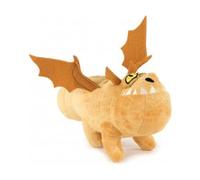 Grande Peluche bouledogre Brun 30 cm - Doudou Dragons - Set Jouet Garcon + Carte Animal