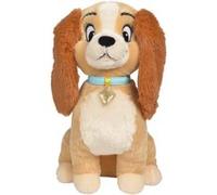 Grande peluche disney : chien miss lady 45 cm - doudou licence enfant - la belle et le clochard
