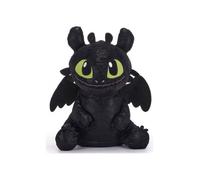 Grande Peluche Dragons : Dragon Krokmou noir 55 Cm - Doudou XL Enfant + Carte Offerte
