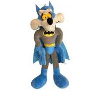 Grande peluche loup vil coyote 65 cm costume batman - doudou looney tunes xl enfant + 1 carte animal