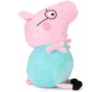 Grande peluche peppa pig : papa pig 50 cm - peluche licence - cochon - grand doudou enfant