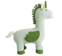 Grande Peluche Siège D?appoint Licorne Ailée Light And Dark Green TU