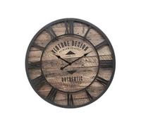 Grande Pendule murale en métal industriel Vintage design D 80 cm