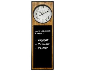 Grande Pendule Murale silencieuse avec Mémo Ardoise H 115 cm - Atmosphera