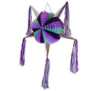 Grande piñata mexicaine traditionnelle pliable à 5 branches en forme d'étoile faite à la main - Idéale pour les anniversaires, les fêtes de Noël, les fêtes - Supporte jusqu'à 2,7 kg de bonbons