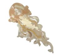 Grande pince à cheveux pour femme Style marin Méduse Acétate pour une coiffure sécurisée Diverses occasions