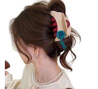 Grande pince à cheveux sécurisée pour queue de cheval - Design antidérapant pour cheveux longs - Pour mariage et coiffure quotidienne