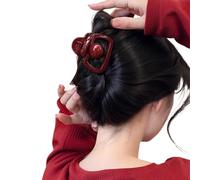 Grande pince à cheveux sécurisée pour queue de cheval - Design antidérapant pour cheveux longs - Pour mariage et coiffure quotidienne