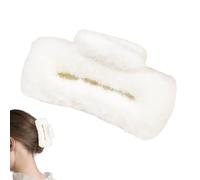 Grande pince àcheveux en peluche - Embrayage à griffe floue pourcheveux épais, mâchoires rembourrées molles, conception douce sans snag | Clips de griffe mignons pour femmes
