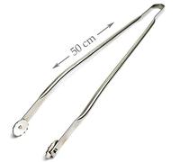 Grande Pince INOX à roulettes Multifonctions pour Barbecue, Taille 50 cm