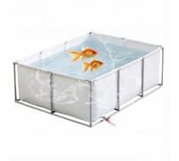Grande Piscine D'aquaculture,Piscines À Cadre Piscine Rectangulaire | Conteneur De Stockage d'eau en PVC,Bassin à Poissons Hors Sol pour Aquaculture,Élevage de Poissons Rouges,Carpes,Koïs