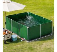 Grande Piscine D'aquaculture,Piscines À Cadre Piscine Rectangulaire | Conteneur De Stockage d'eau en PVC,Bassin à Poissons Hors Sol pour Aquaculture,Élevage de Poissons Rouges,Carpes,Koïs