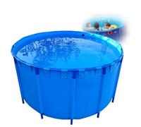Grande Piscine familiale Ronde Hors Sol en Toile PVC - Plaisirs d'été pour Le Jardin, Plusieurs Tailles (680-15070 L, 1,8 x 1 m - 2500 L/660 Gal)
