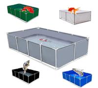 Grande piscine rectangulaire avec cadre en acier pour les familles et les enfants, montage facile, cadre en métal durable, rustine de réparation incluse