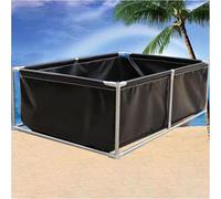 Grande piscine rectangulaire avec cadre en acier pour les familles et les enfants, montage facile, cadre en métal durable, rustine de réparation incluse