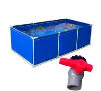 Grande piscine rectangulaire hors sol avec cadre en acier, assemblage facile et durable, parfaite pour s'amuser dans le jardin en été