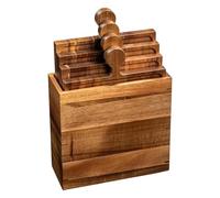 Grande planche à charcuterie en acacia - Plateau à fromage en ardoise - Coffret cadeau en bois avec accessoires Knıfe, plateau de service pour collations, viande, fromage | Cadeau de mariage