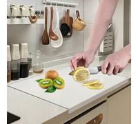 Grande planche à découper en acrylique, 5 mm, bord antidérapant pour plan de travail de cuisine, viande, fruits, légumes, fromage, 60 x 45 cm