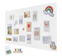 Grande Planche à Pins en Feltre Autocollante, 60x40cm, Tableau Memo en Feltre avec 35 Épingles, Tableau Bulletin en Feltre pour Décoration Murale, Vision Board pour Bureau, Cuisine, Photos, Mémos