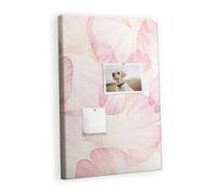 Grande planche en liège horizontale | tableau mural pour bureau home office école ou maison | surface large pour notes photos projets idées rendez-vous - 40x60 - métallique - Fleurs à l'aquarelle